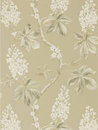Sanderson Chestnut Tree Wallpaper Wheat Pebble Dwow215711 Tree Wallpaper Floral Wallpaper Green Wallpaper