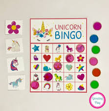 Unicorn Bingo Party Printable Instant Download Growing Play Bingo Party Unicorn Birthday Parties Unicorn Party