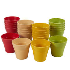 Taking your garden to the next level with a modern style? Plastic Plant Pot 24 Pack Mini Flower Pots Mini Flower Pot Planters For Indoor Outdoor Plant Succulent Display 4 Assorted Colors 1 5 X 2 3 Inches Walmart Com Walmart Com