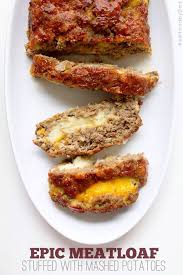 Easy Meatloaf Recipe Stuffed With Mash Potatoes Food Food Recipes Real Food Recipes