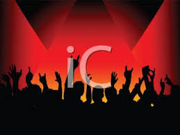 Music Concert Audience In Silhouette Royalty Free Clipart Image Cartoon vector illustration of the audience. clipart guide