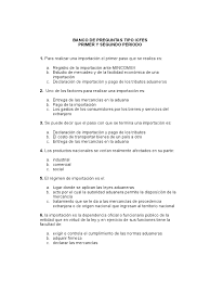 Banco de preguntas de historia. Banco De Preguntas Tipo Icfes Aduana Exportaciones