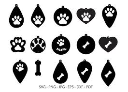 Dog Paw Earring Dog Lover Jewelry Graphic By Redcreations Creative Fabrica