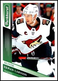 .larsson and oliver ekman larsson while they get a massage and naprapath treatment before a signing update. 2019 20 Upper Deck Parkhurst 28 Oliver Ekman Larsson Ebay