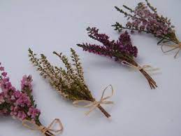 Four Mini Bunches Of Lucky Heather Flowers Etsy Dried Flower Bouquet Heather Flower Spring Wedding Flowers