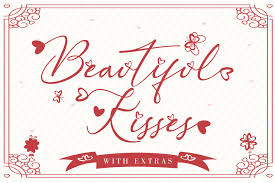 Download Beautiful Kisses Font By Thomasaradea Creative Fabrica In 2020 Flash Freebie Handwritten Fonts New Fonts PSD Mockup Templates