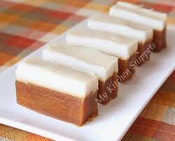 Tuang setengah bagian santan kelapa lalu. My Kitchen Snippets Kuih Talam Gula Melaka Steamed Palm Sugar Cake Asian Desserts Indonesian Desserts Malaysian Dessert