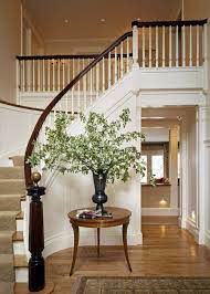 10 Ways To Fill Empty Corners With Floor Vases Staircase Decor Foyer Decorating Traditional Staircase