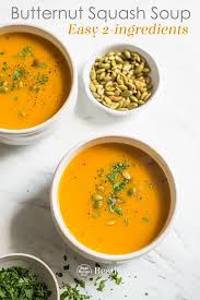 Easy Butternut Squash Soup Recipe With 2 Ingredients Best Recipe Box Recipe Easy Butternut Squash Butternut Squash Soup Easy Squash Soup Recipe
