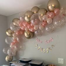 Rose Gold Balloon Garland Diy Kit Rose Gold New Chrome Gold Etsy Baby Shower Roses Bridal Shower Balloons Rose Gold Bridal Shower