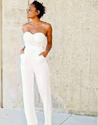 How To Style These Looks For Homecoming White Bustier Fashion Bridal Jumpsuit