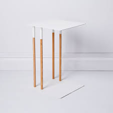 Steel And Wood Slide Under Sofa Table In 2020 Sofa Table Table Wood
