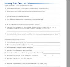 Solved Industry Print Exercise 13 1 Refer To The Print Pr