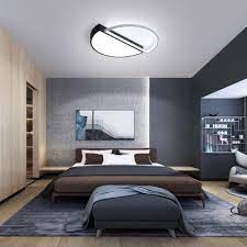 While most bedroom light fixtures in this assortment are inherently modern, they are able to fit right in with a variety of interior preferences. Acrylic Semicircle Flush Mount Light Fixture Bedroom Office Led Modern Ceiling Lamp In Black White Beautifulhalo Com