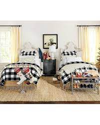 Gwyneth Buffalo Check Bedding Ballard Designs White Bedroom Decor Twin Beds Guest Room Twin Bedroom