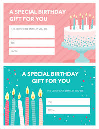 They say that the best things in life are for free. Birthday Gift Certificate Bright Design
