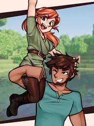 OC] It's been a year since I last gave you uncomfortably attractive Steve &  Alex, so I'm here to do it again! : r/Minecraft