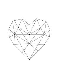 Geometric Heart Printable Wall Art Digital Download Modern Contemporary Wall Art Various Sizes Gallery Wall Print In 2020 Geometrisch Geometrisches Herz Moderne Wandkunst