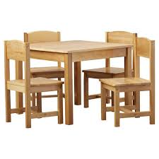 Free plans to build this easy kids table and chair set for about $35. Ehemco Kids Table And 4 Chairs 5 Piece Set Solid Hard Wood Repacked Brown Kids And Teens Play Tables Chairs Home Garden Pumpenscout De
