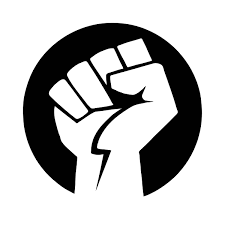 Power fist in black and white | Free SVG