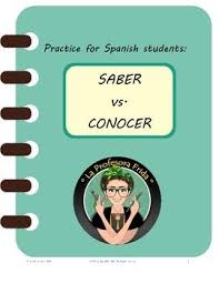 Saber Vs Conocer Practice Worksheet With Teacher Key Practices Worksheets Saber Vs Conocer Teacher