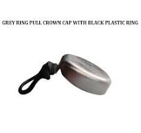 Online Available Grey Ting Cap with Plastic Ring | Glass Bottles Caps  Wholesale