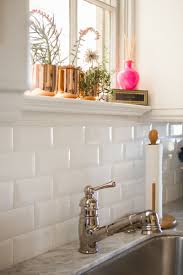 Miriam Schneider S San Francisco Home Tour The Everygirl White Tile Kitchen Backsplash Kitchen Backsplash Designs Home Kitchens