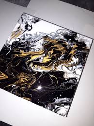 For example, i use to give a metallic look to vases and glass bottles with shilpkar clay. Paint Pour Using Black Gold And White Gold Art Painting Gold Acrylic Paint Acrylic Pouring Art