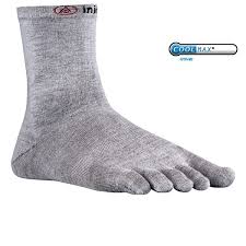 Injinji Liner Crew Performance Toe Socks Grey