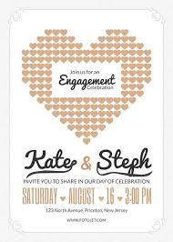 When it comes to engagement invitation card ideas, we're big fans of gold foil. Engagement Invitation Design Your Own Engagement Invitation Card Online Fotojet
