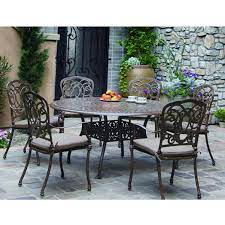 Darlee Florence 7 Piece Cast Aluminum Patio Dining Set Modern Patio Furniture Outdoor Decor Patio Dining Set