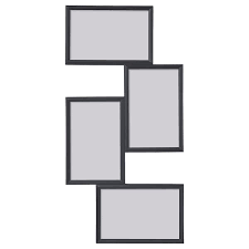 yllevad اطار لـ4 صور أسود 21x41 سم ikea