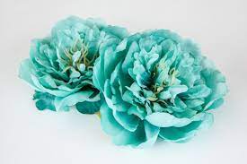 Artificial flower dimensions, sizes and colour description, are displayed for every product of florabunda fake flowers. Medium Turquoise Aqua Blue Peony 4 5 Inches Silk Flower Artificial Flower Item 0270 Blue Peonies Artificial Flowers Silk Flowers