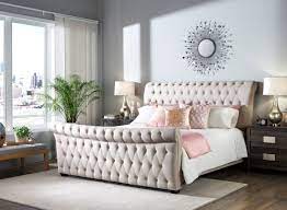 Rest Your Head In The Lap Of Luxury With The Odette Queen Bed This Stunning Piece Features A Fully Uphol Bedroom Sets Upholstered Headboard Modern Bedroom Set