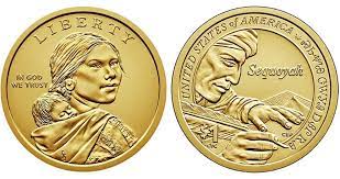 The sacagawea dollar (also known as the golden dollar) is a united states dollar coin introduced in 2000, although not minted for general circulation between 2002 to 2008 and again from 2012 onward because of its general unpopularity with the public and low business demand for the coin. 2017 D Sacagawea Dollar 25 Coin Roll