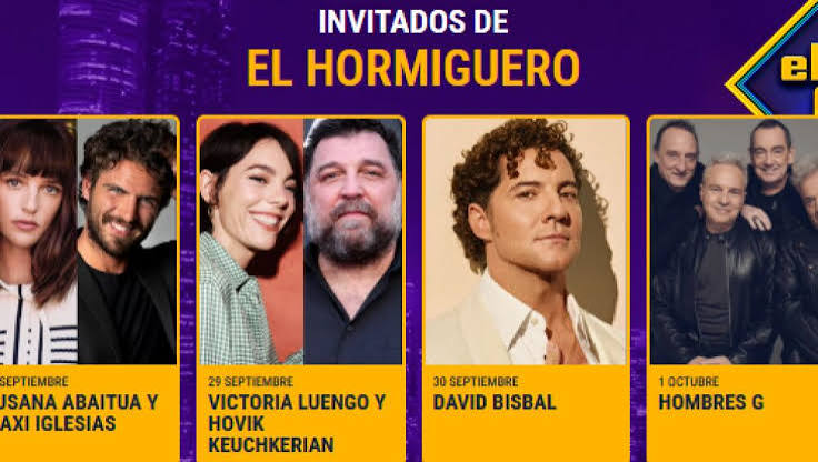 David Bisbal, Hombres G y muchos más la próxima semana en "El Hormiguero"