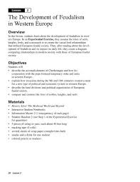 The Development Of Feudalism In Western Europe