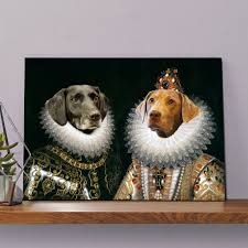 Renaissance pet portraits allow you to encapsulate just a tiny bit of the royal treatment that your pets deserve. Royal Pet Portrait Two Pets By Astrid Brisson Art Pet Portraits Notonthehighstreet Com