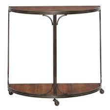 It is a half round table with a small drawer and lower shelf for additional storage. Half Moon Console Sofa Entryway Tables Target