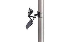 Moonrays Solar Powered 50 Lumen Black Outdoor Integrated Led Adjustable Flagpole Spot Light 92320 The Home Depot Flagpole Lighting Solar Power Solar Spot Lights