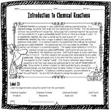 Classification of chemical reactions chemistry worksheet key. Introduction To Chemical Reactions Worksheet