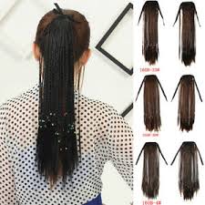 The micro braids are easy to style, and the end result will. Women S Micro Braids Ponytail Hair Piece Synthetic Wrap Pony Tail Hair Extension Ebay