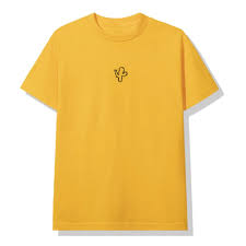#cactus plant flea market #travis scott #nike air force 1 #nike #air force 1 #creps #sneakers #style #fashion #streetwear #dope #hypebeast #cpfm. Cactus Plant Flea Market X Anti Social Social Club Yellow Small Tee Wyco Vintage Broadway