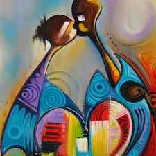 Love Is Blind The Painting Depicts Lovers In A Romantic And Loving Mood The Most Interesting Fact About The Painting Original Abstract Painting Oil Painting