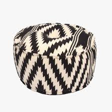 Black And White Ottoman Pouf Black And White Kilim Pouf Shop Poufs And Stools Dear Keaton Cotton Pouf Pouf Outdoor Pouf
