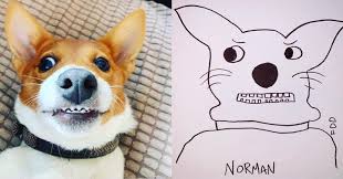 Cats are animals that are one of the more popular feline species to how to draw a sloth for kids. Person Draws Hilariously Simplistic Photos Of Their Dogs And Went Completely Viral