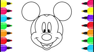 Download mickey mouse face template and use any clip art,coloring,png graphics in your website, document or presentation. Mickey Mouse Face Drawing At Paintingvalley Com Explore Collection Of Mickey Mouse Face Drawing