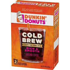 True to our name, we offer 50+ varieties of donuts, but you can also enjoy dozens of premium beverages, bagels, breakfast sandwiches and other baked goods. Dunkin Cold Brew Medium Roast Ground Coffee Packs 8 46oz Target