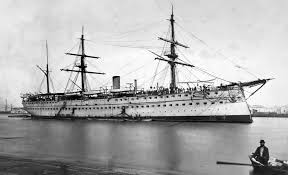 Euphrates-class troopship HMS Malabar ...