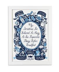 How do you run from what is inside your head?. Alice In Wonderland Famous Quotes Print By Lucy Loves This Notonthehighstreet Com